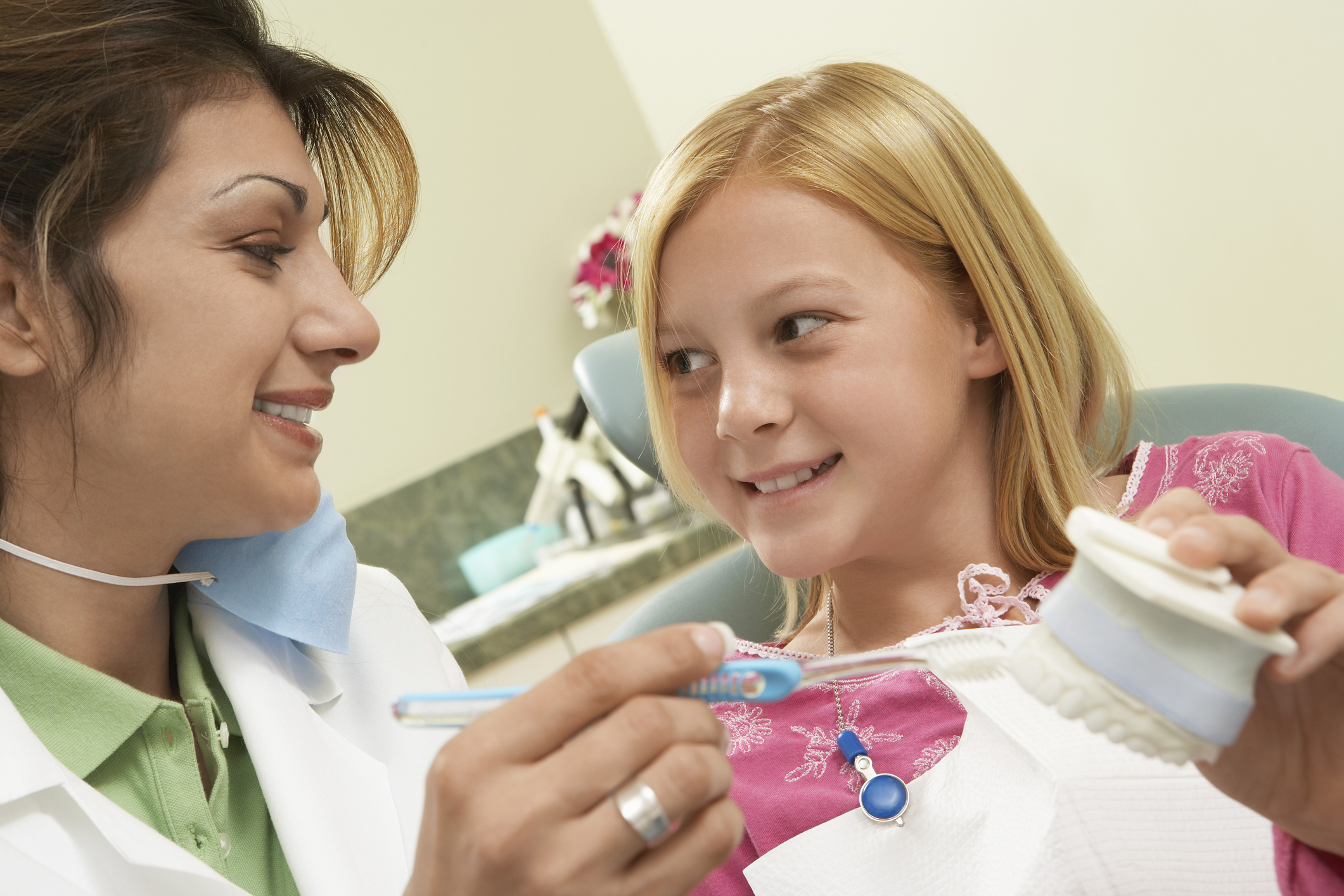 Girl Getting Dental Checkup Girl Getting Dental Checkup
